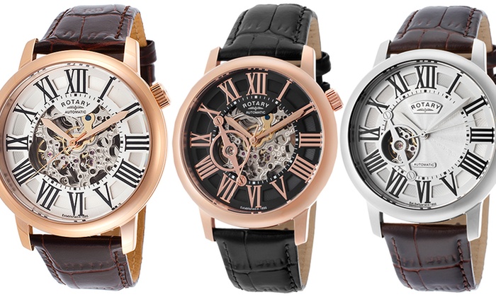 Rotary Men's Skeleton Watches | Groupon Goo