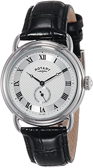 Rotary Men's Analogue Classic Quartz Watch with Leather Strap .