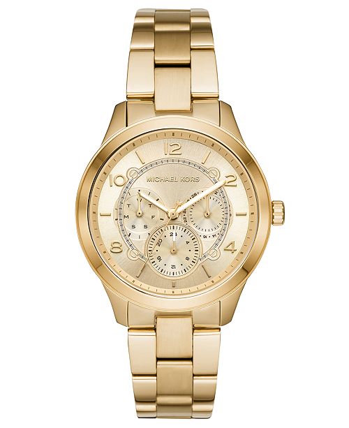 Michael Kors Women's Runway Gold-Tone Stainless Steel Bracelet .