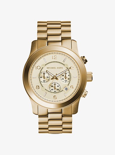 Oversized Runway Gold-tone Stainless Steel Watch | Michael Ko