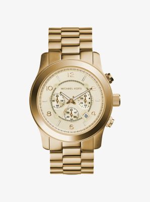 Oversized Runway Gold-Tone Stainless Steel Watch | Michael Ko