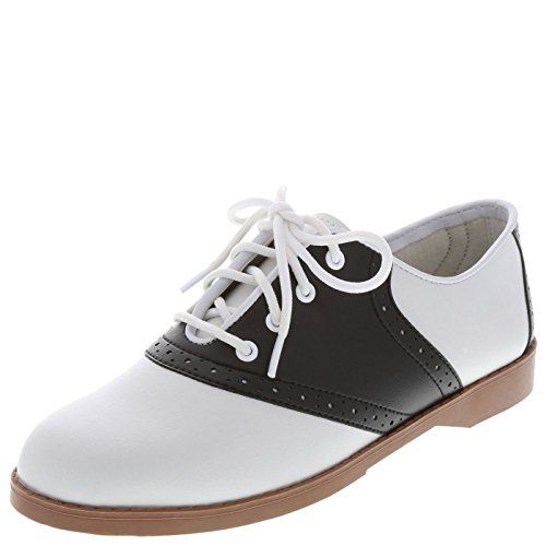 Retro Saddle Shoes: Black & White, Two Toned, Oxford Shoes .