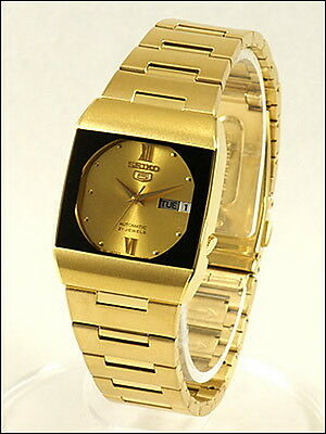 Seiko 5 Automatic Gold Tone 21 Jewels Men's Watch SNY012J | eB