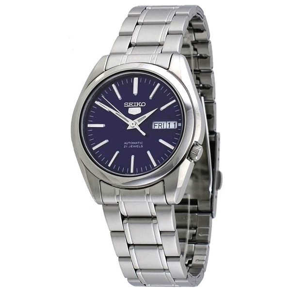 SEIKO 5 SNKL43 SNKL43K1 Automatic 21 Jewels Blue Dial Stainless .