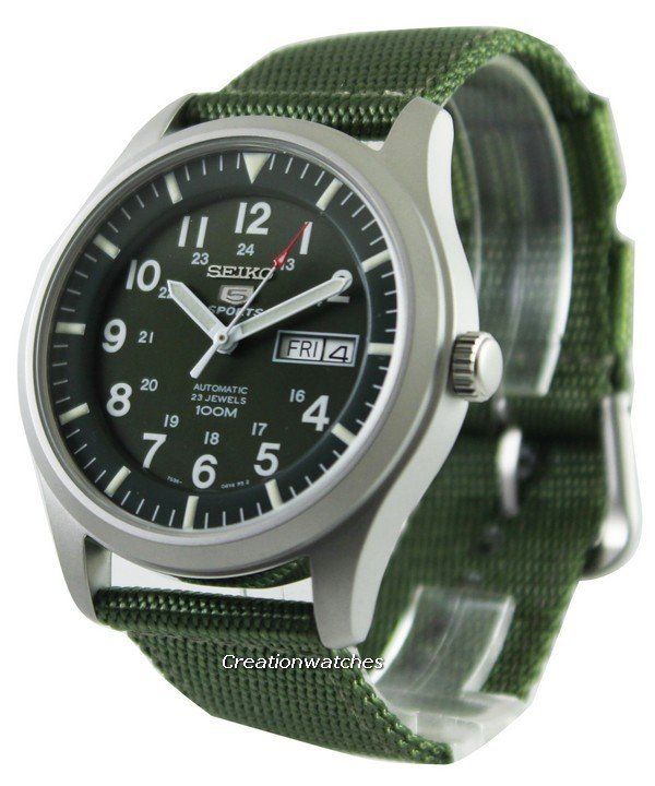 Seiko 5 Military Automatic Sports SNZG09K1 SNZG09 SNZG09K Men's .