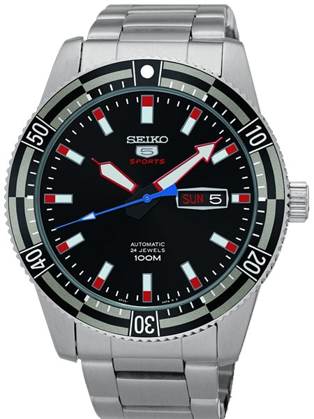 Seiko 5 Sports Automatic Watch with Hand Winding and Hacking #SRP735