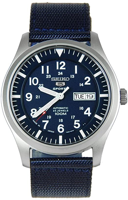 Amazon.com: Seiko 5 Automatic Blue Dial Men's Watch SNZG11J1: Watch