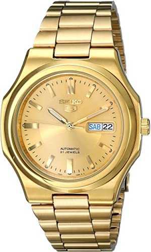 Amazon.com: Seiko Men's SNKK52 Seiko 5 Automatic Gold-Tone .