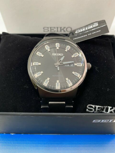 Seiko Men's Automatic Snkn41 Watch Stainless Steel Day Date Blue .