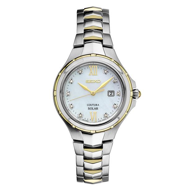 Seiko Coutura Solar Mother of Pearl two-tone Ladies Watch – Bove .