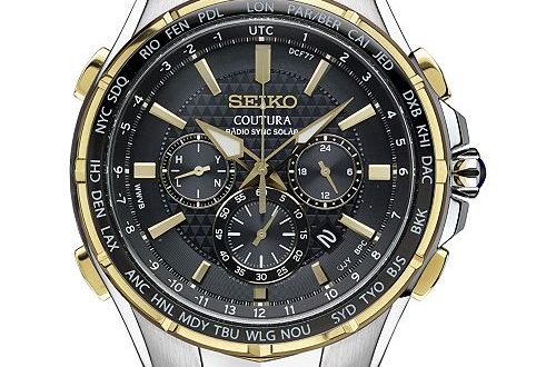 Seiko Men's Coutura Radio Sync Solar Chronograph Two-Tone .