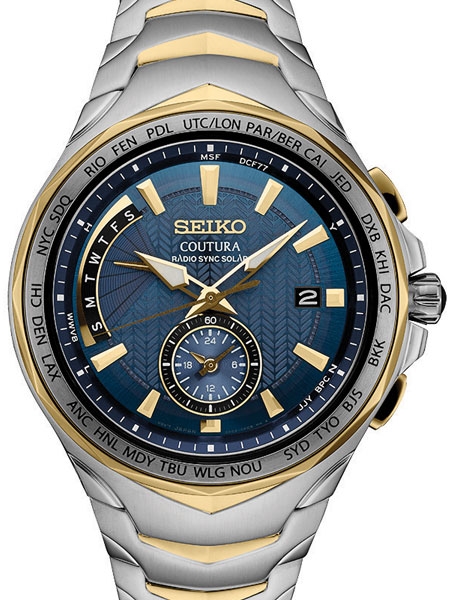 Seiko Radio Synced, Solar Powered, World Time Watch with Dual Time .