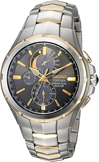 Amazon.com: Seiko Men's COUTURA Japanese-Quartz Watch with Two .