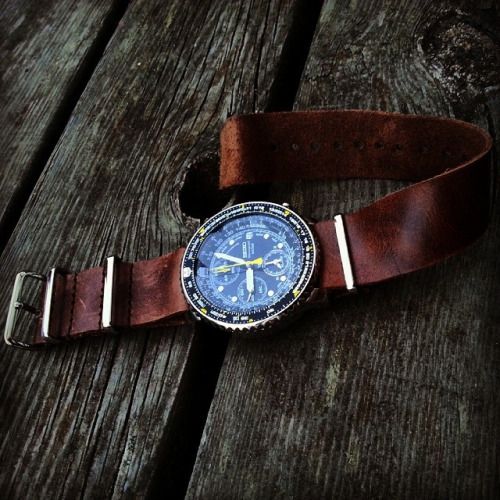 Seiko Flightmaster SNA411 on leather NATO | Seiko, Wrist watch .