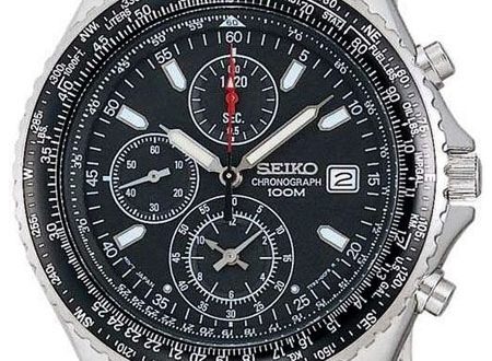Seiko Flightmaster Quartz Chronograph with Stop-Watch, slide-rule .