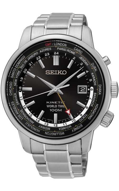Seiko Kinetic World Time GMT watch SUN069 Bandiera Jewellers .