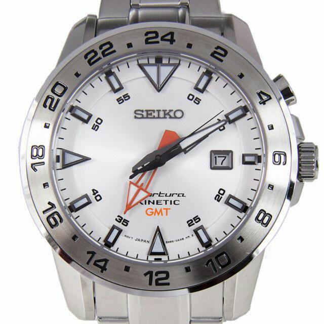 BN SEIKO SUN025P1 SPORTURA KINETIC GMT WATCH, Men's Fashion .