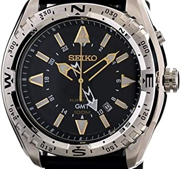 Amazon.com: Seiko Mens Kinetic GMT Sports 100M Watch with Black .