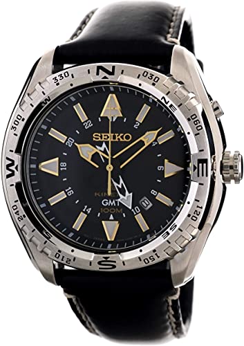 Amazon.com: Seiko Mens Kinetic GMT Sports 100M Watch with Black .