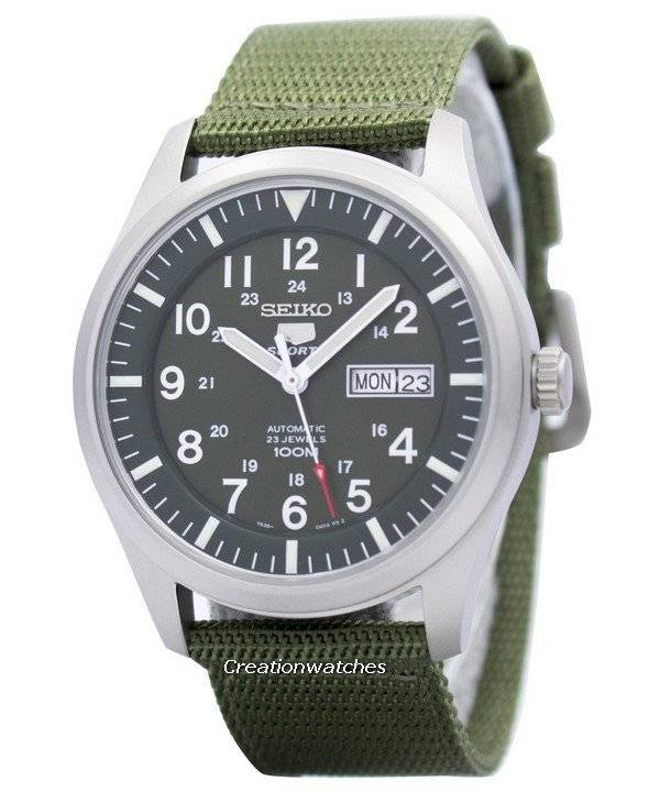 Seiko 5 Military Automatic Sports SNZG09 SNZG09K1 SNZG09K Men's Wat