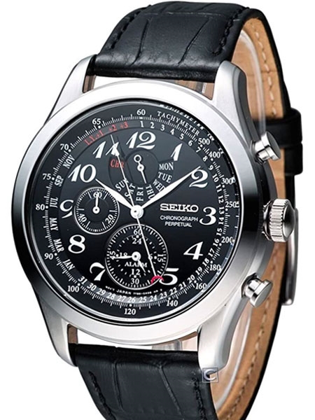 Seiko Chronograph, Alarm Watch with Perpetual Calendar and 44.6mm .