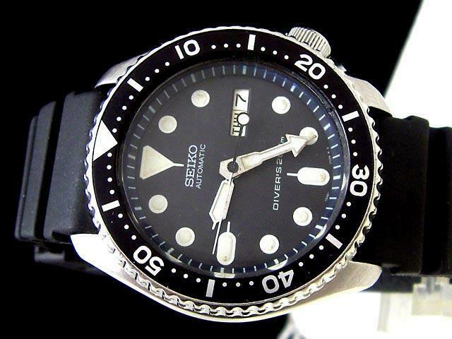 Seiko SKX007 Day Date Divers 200m GMT Batman Custom Automatic Mens .