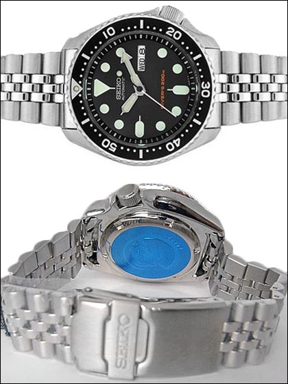 Seiko Automatic Dive Watch with Stainless Steel Bracelet #SKX007