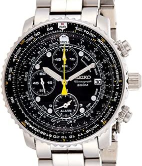 Amazon.com: Seiko Men's SNA411 Flight Alarm Chronograph Watch .