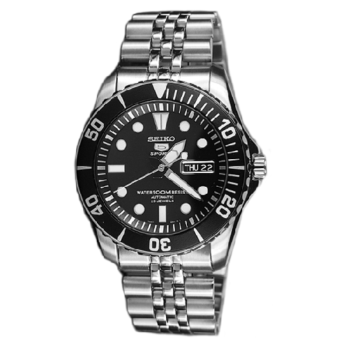 Seiko 5 Sports Automatic Mens Diver Watch SNZF17K1 SNZF17 Jubilee .