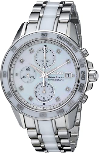 Amazon.com: Seiko Women's SNDX95 Sportura Classic Ceramic .