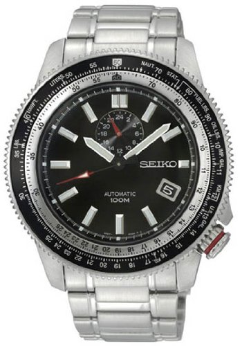 Compare Prices Seiko Superior Black Dial Stainless Steel Mens .