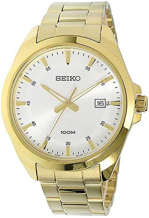 Amazon.com: SEIKO-Quartz Gents Gold Plated Bracelet Watch: Seiko .