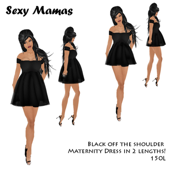 Second Life Marketplace - *Sexy Mamas* Sexy Black Off the Shoulder .