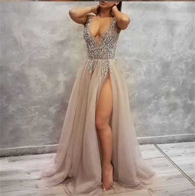 2018 Sexy Prom Dress, Luxury Bling Sparkle Prom Dress,Sexy Prom .