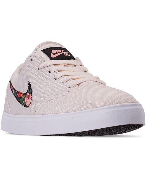 Nike Big Girls SB Check Canvas Vintage Floral Skateboarding .