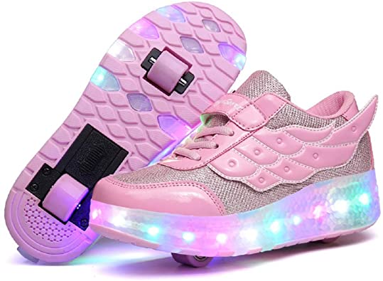 Amazon.com | Nsasy Roller Shoes Girl Sneakers with Wheels Become .