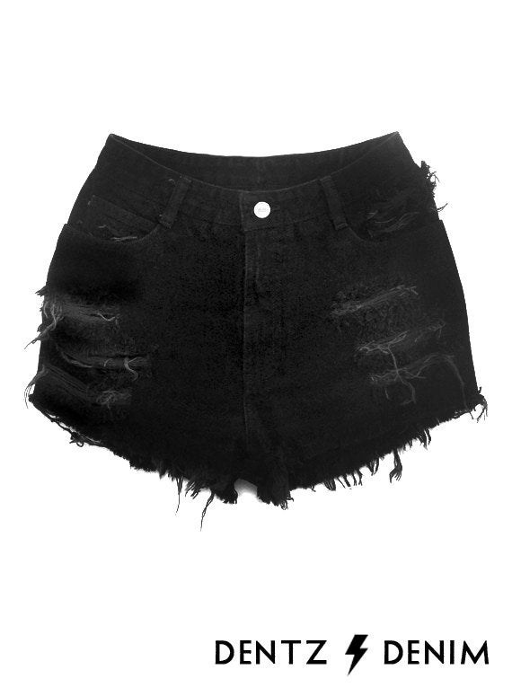 High Waisted Shorts Black Denim Plus Size Denim Petite | Et