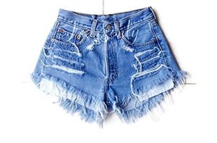 Amazon.com: Levis high waisted denim shorts distressed frayed jean .