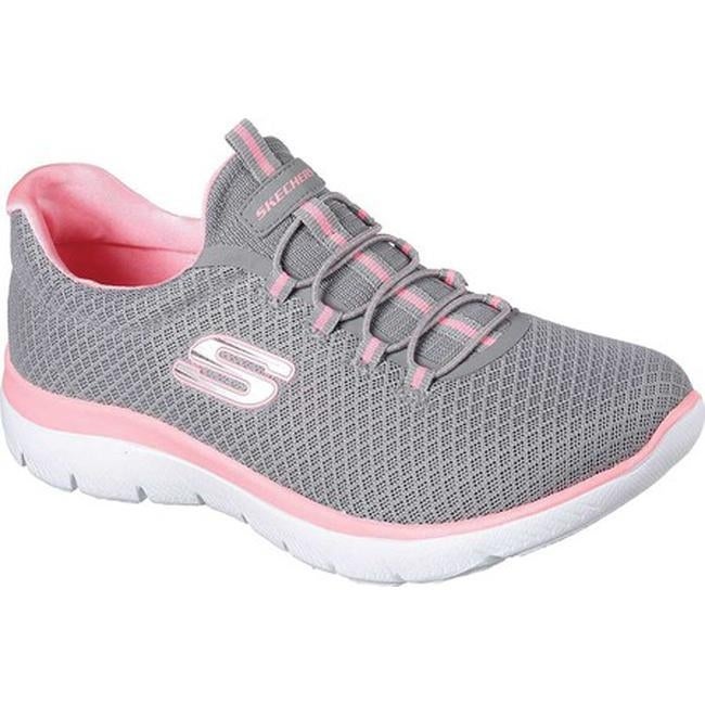 Shop Skechers Women's Summits Sneaker Gray/Pink - On Sale .
