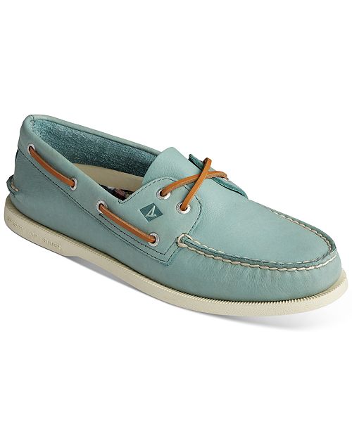 Sperry Men's Authentic Original 2-Eye Green Boat Shoes & Reviews .