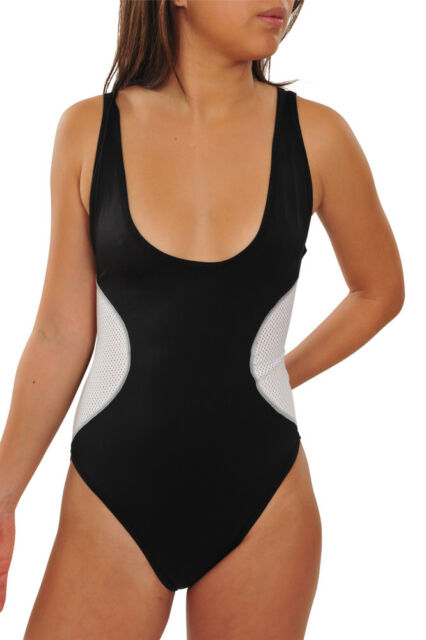 Burberry Swimming Costumes Women's S Black Burberry London Plain .