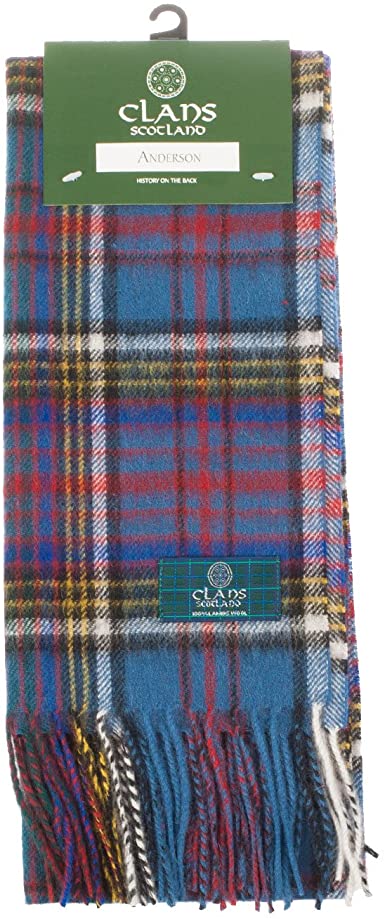 Clans Of Scotland Pure New Wool Scottish Tartan Scarf Anderson .