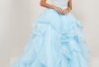 Tiffany Designs 16338 Ruffled Organza Prom Dress: French Novel