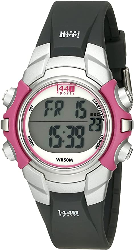 Amazon.com: Timex Women's T5J151 1440 Sports Digital Black/Pink .