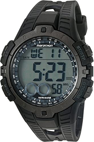 Amazon.com: Marathon by Timex Men's T5K802 Digital Full-Size Black .