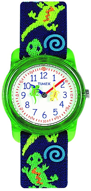 Amazon.com: Timex Boys T72881 Time Machines Green Geckos Elastic .