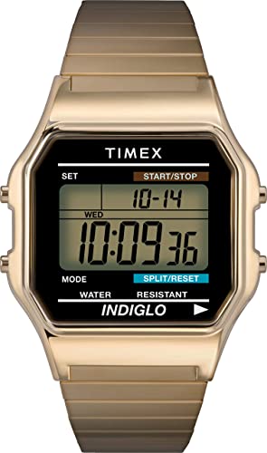 Amazon.com: Timex Men's T78677 Classic Digital Gold-Tone Stainless .