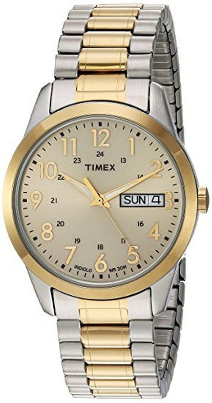 Men's Timex South Street Sport Two Tone Expansion Band Watch .