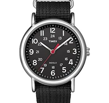 Amazon.com: Timex Unisex T2N647 Weekender 38mm Black Nylon Slip .