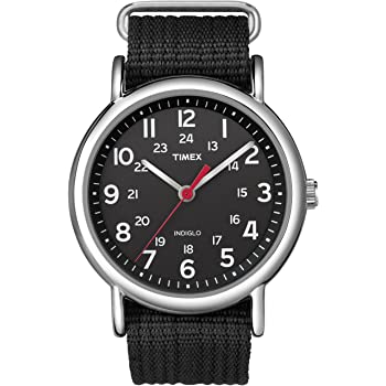 Amazon.com: Timex Unisex T2N647 Weekender 38mm Black Nylon Slip .